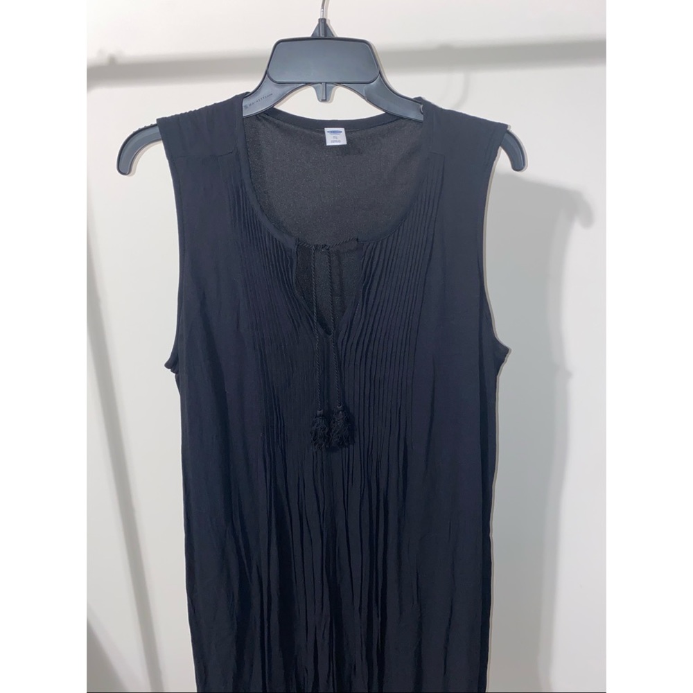 Old Navy Black Dress with Pleat Front